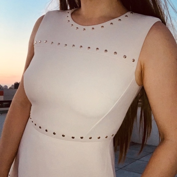 Kate Spade Rose Gold Studs Blush Pink A-Line Dress - Picture 7 of 15